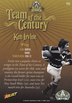 2008 NRL Centenary - Team of the Century #TC2 Ken Irvine Back